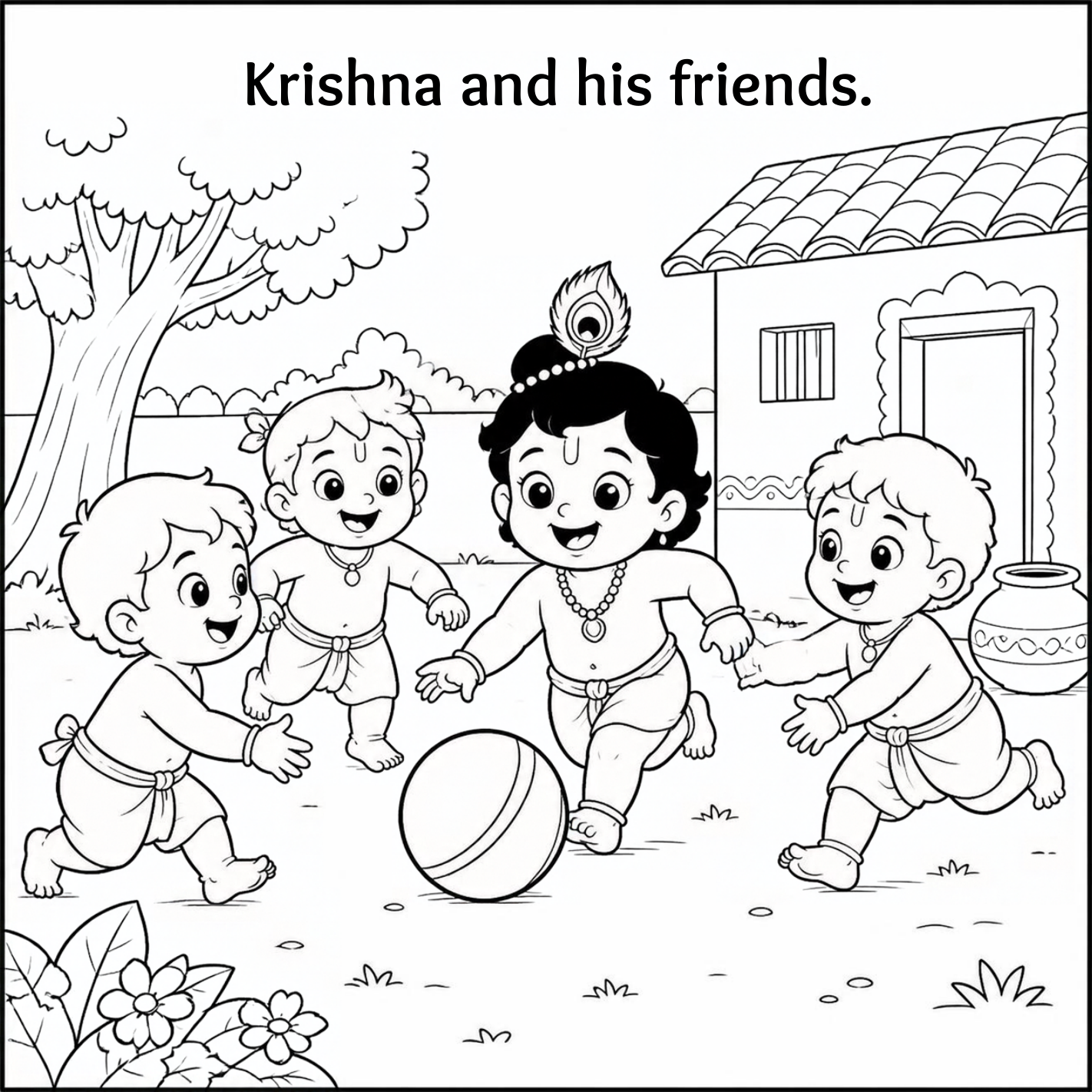 Krishna and His Friends
