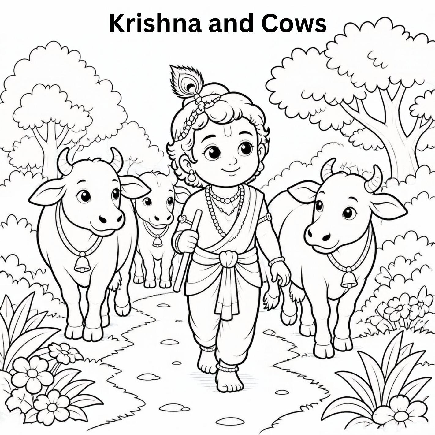 Krishna and Cows